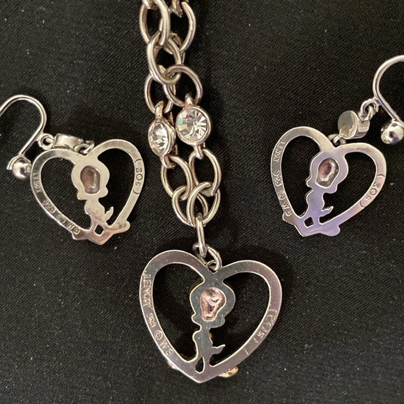 Lenox 925 Silver Tweety Bird Necklace Set - Picture 8 of 10